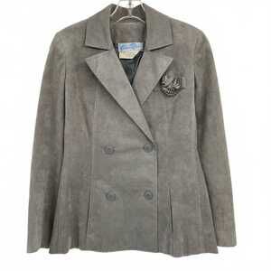 Gino Rossi Vintage Gray Suede Blazer | Women’s Size 4 Regular